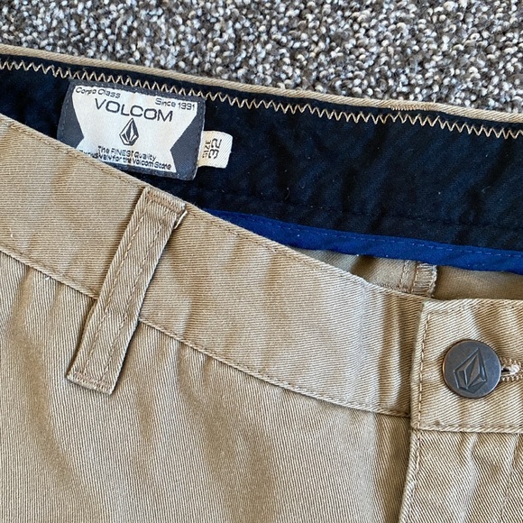 Volcom Men’s Cotton Pants 32W 30L Khaki - Picture 6 of 7